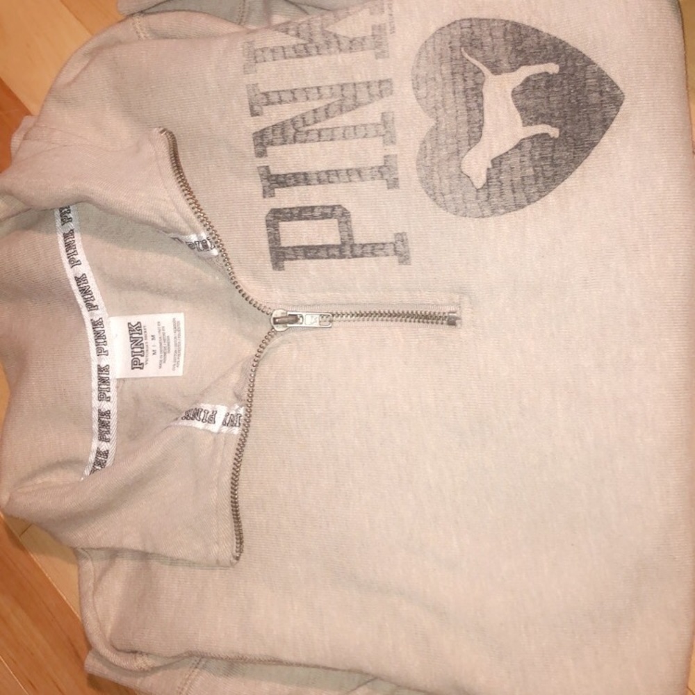 VS pink quarter zip